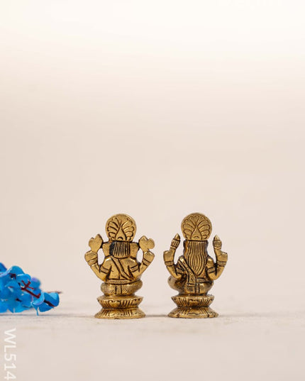 Brass Lakshmi Ganesha Idol - WL5146 Brass Figurines