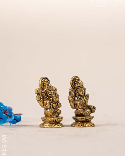 Brass Lakshmi Ganesha Idol - WL5146 Brass Figurines