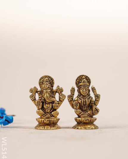 Brass Lakshmi Ganesha Idol - WL5146 Brass Figurines