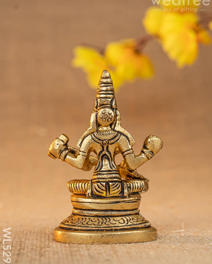 Brass Lakshmi Ganesha Saraswathi Idol - Set of 3 - 4 inch - WL5293 - Brass Figurines