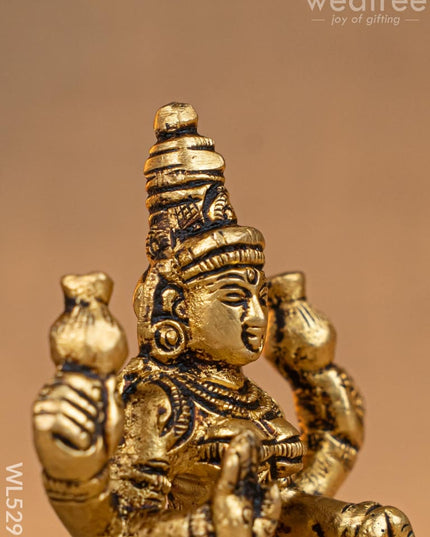 Brass Lakshmi Ganesha Saraswathi Idol - Set of 3 - 4 inch - WL5293 - Brass Figurines