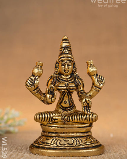 Brass Lakshmi Ganesha Saraswathi Idol - Set of 3 - 4 inch - WL5293 - Brass Figurines