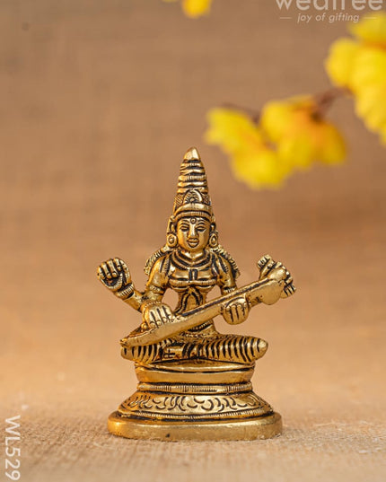 Brass Lakshmi Ganesha Saraswathi Idol - Set of 3 - 4 inch - WL5293 - Brass Figurines