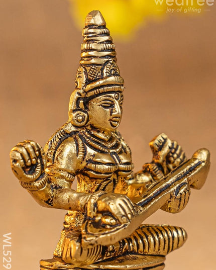 Brass Lakshmi Ganesha Saraswathi Idol - Set of 3 - 4 inch - WL5293 - Brass Figurines