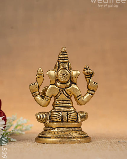 Brass Lakshmi Ganesha Saraswathi Idol - Set of 3 - 4 inch - WL5293 - Brass Figurines