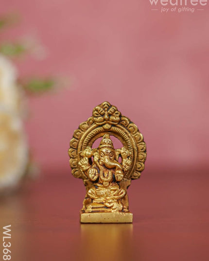 Brass Lakshmi Ganesha Saraswathi Idols In Frame - Set Of 3 Wl3689 Figurines
