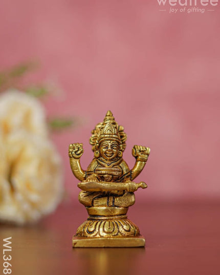 Brass Lakshmi Ganesha Saraswathi Idols - Set Of 3 Wl3688 Figurines