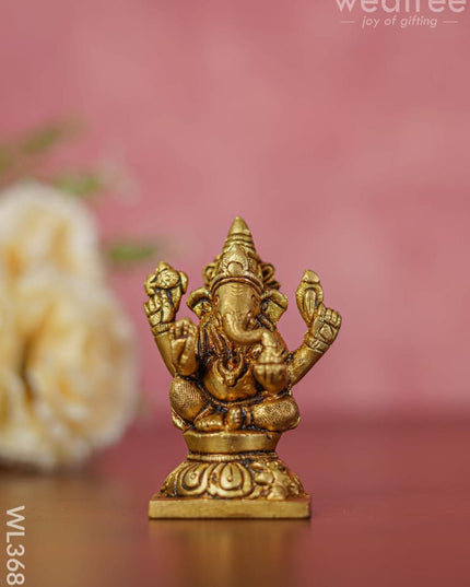 Brass Lakshmi Ganesha Saraswathi Idols - Set Of 3 Wl3688 Figurines