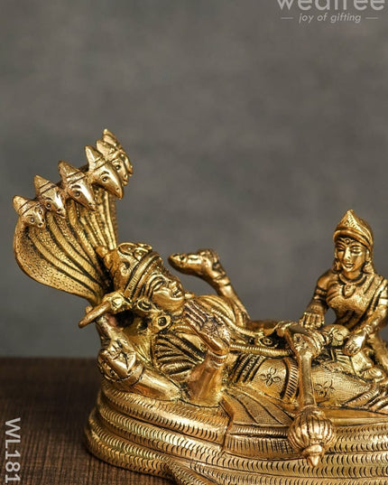 Brass Lakshmi-Narayan On Sheshnaag - Wl1812 Figurines