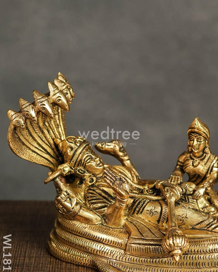 Brass Lakshmi-Narayan On Sheshnaag - Wl1812 Figurines