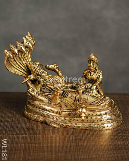 Brass Lakshmi-Narayan On Sheshnaag - Wl1812 Figurines