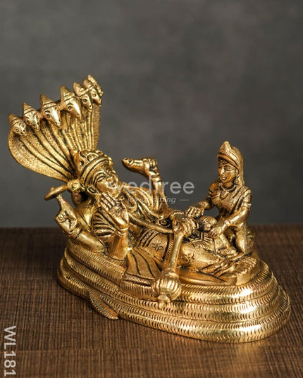 Brass Lakshmi-Narayan On Sheshnaag - Wl1812 Figurines