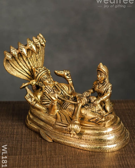 Brass Lakshmi-Narayan On Sheshnaag - Wl1812 Figurines