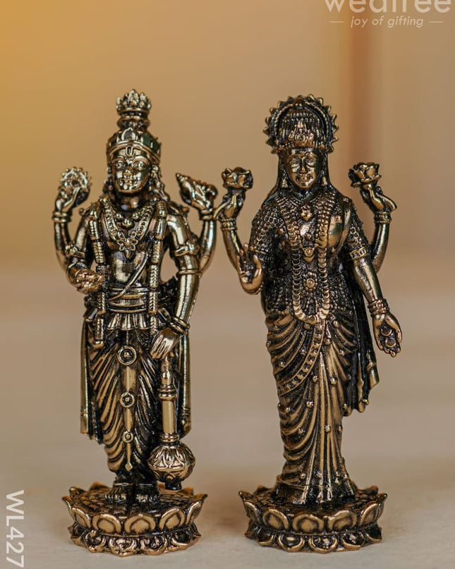 Brass Antique Lakshmi-Vishnu - Wl4277 Figurines