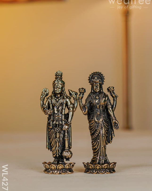 Brass Antique Lakshmi-Vishnu - Wl4277 Figurines