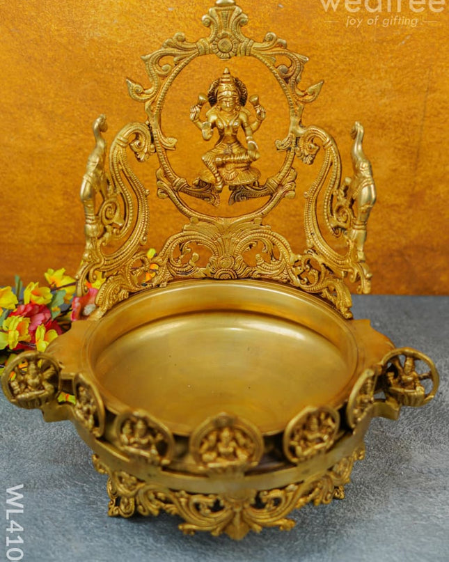 Brass Lakshmi Urli With Ashtalakshmi - Wl4100