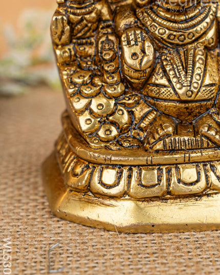 Brass Lakshmi with Kuber - 3 inch - WL5309 - Brass Figurines