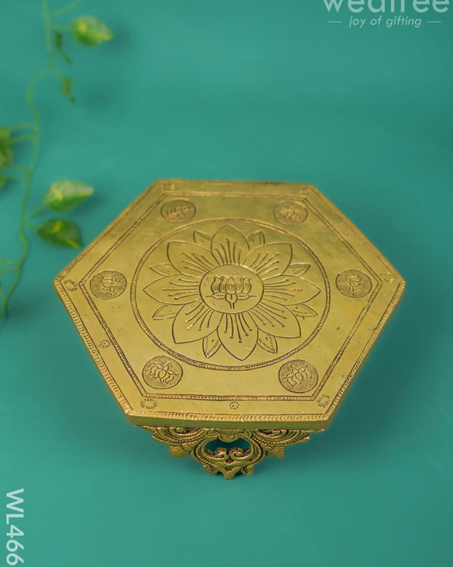 Brass Lotus Designed Chowki - Wl4668 Utility