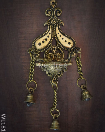 Brass Lotus Diya Wall Hanging - Wl1811