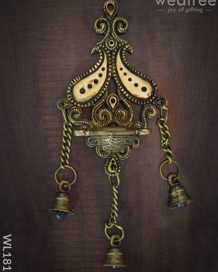 Brass Lotus Diya Wall Hanging - Wl1811