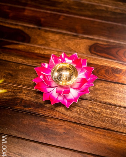 Lotus Shaped Diya - Wl0046 Brass