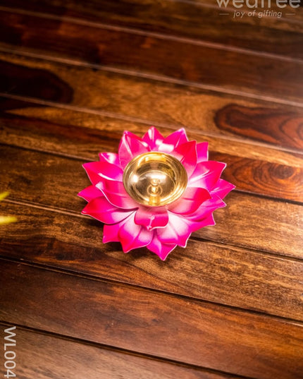 Lotus Shaped Diya - Wl0046 Brass
