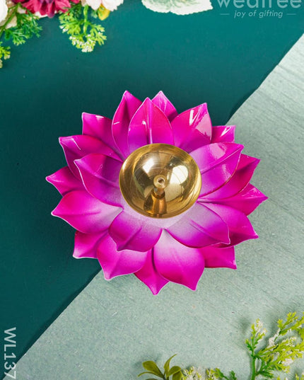 Brass Lotus Shaped Diya - WL1376 Brass Diya RG