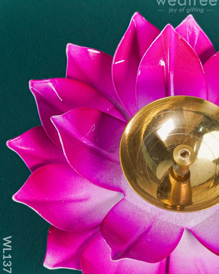 Brass Lotus Shaped Diya - WL1376 Brass Diya RG