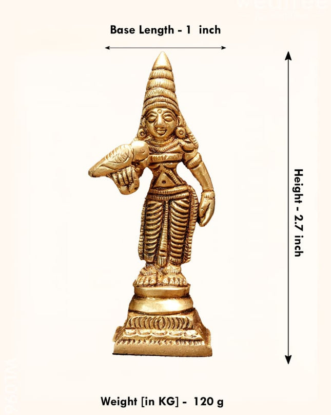 Brass Madurai Meenakshi - Wl0962 Figurines