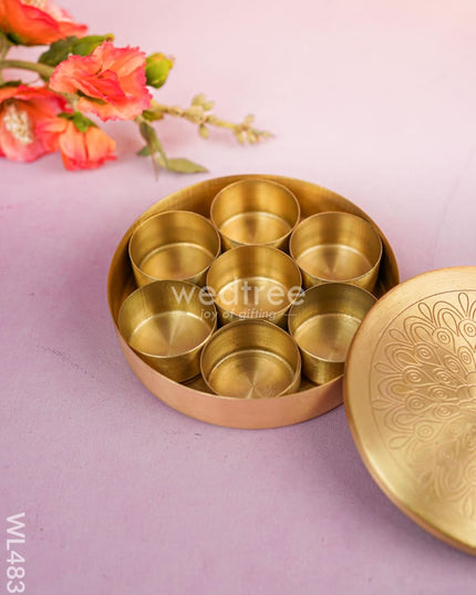 Brass Masala Dibbi - 5 inch - WL4839 Dining Essentials