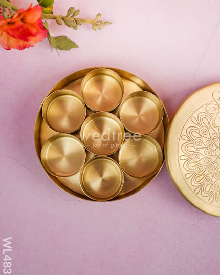 Brass Masala Dibbi - 5 inch - WL4839 Dining Essentials