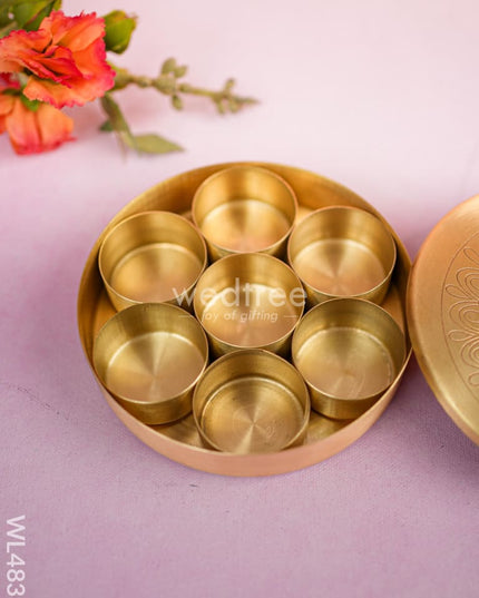Brass Masala Dibbi - 5 inch - WL4839 Dining Essentials