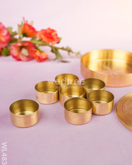 Brass Masala Dibbi - 5 inch - WL4839 Dining Essentials