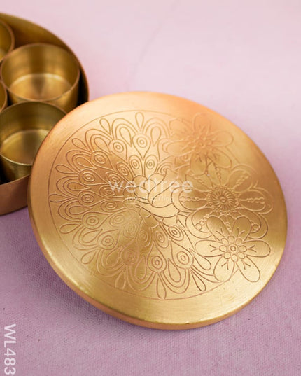 Brass Masala Dibbi - 5 inch - WL4839 Dining Essentials