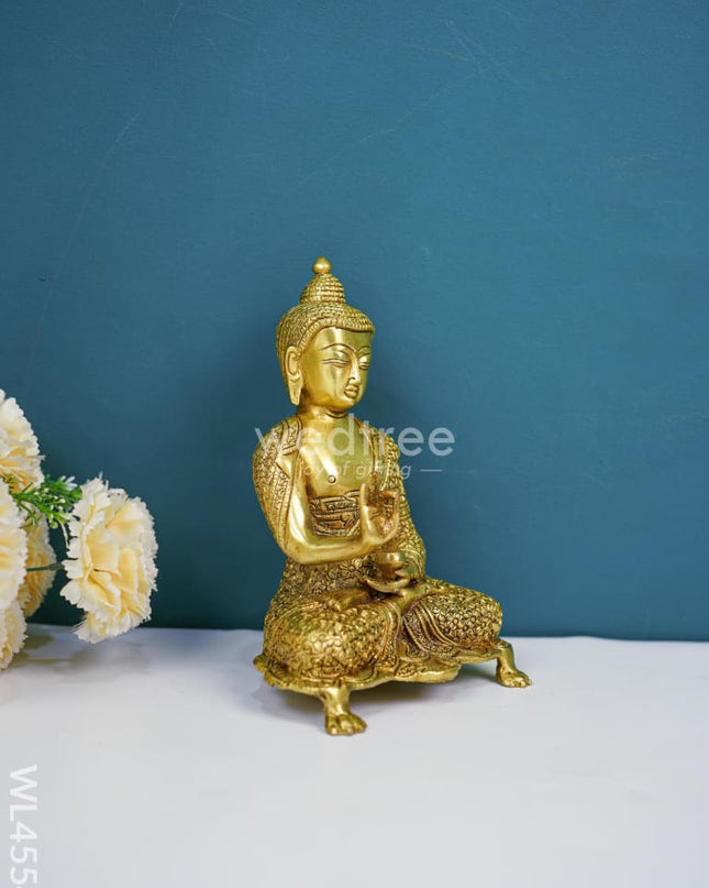 Brass Buddha Idol - Wl4554 Figurines