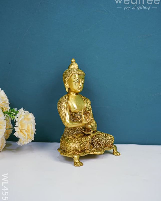 Brass Buddha Idol - Wl4554 Figurines