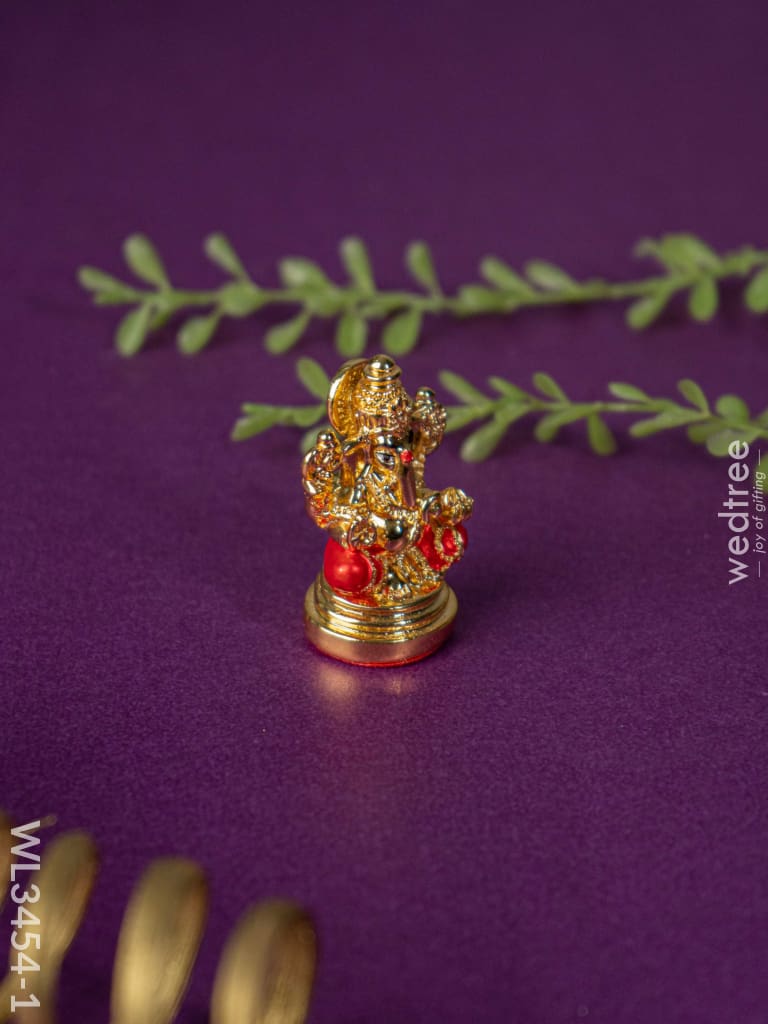 Brass Miniature Ganesha Idol - Wl3454 Figurines