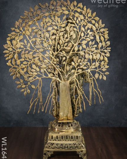 Brass Murali Krishna With Kalpavriksha Tree - Wl1645 Figurines
