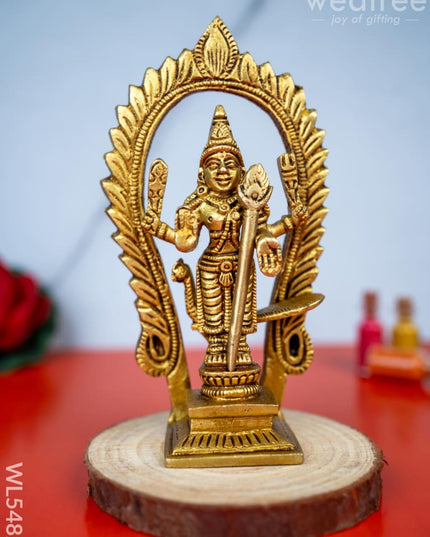 Brass Murugan Idol - 5 inch - WL5482 - Brass Figurines