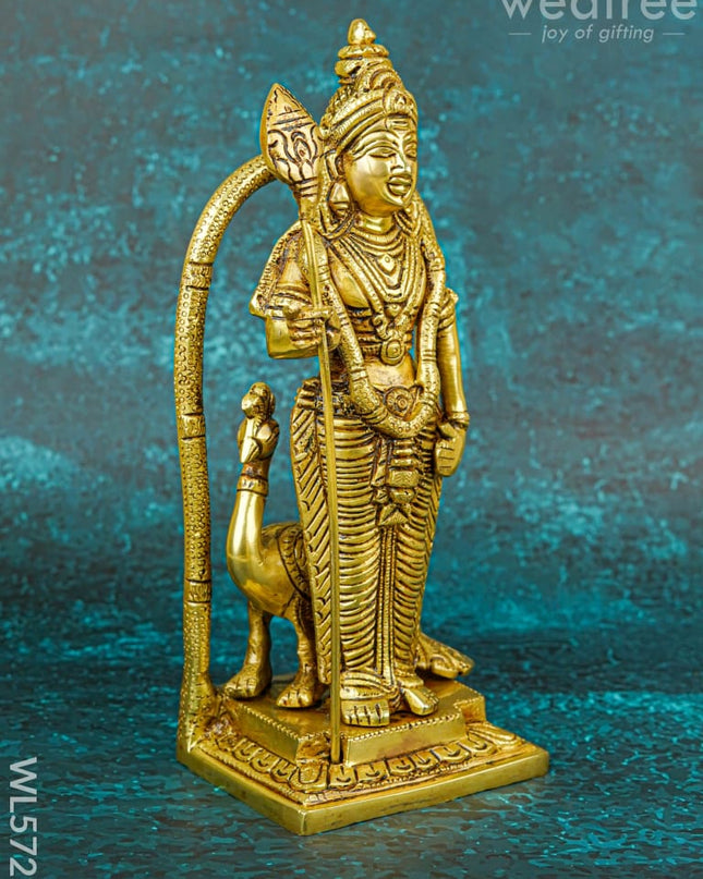 Brass Murugan Idol - 9 inch - WL5721 - Brass Figurines