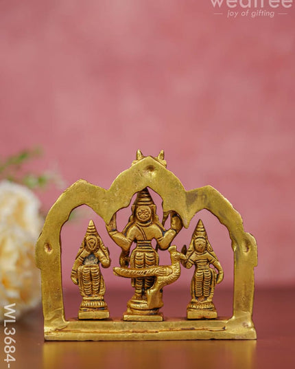 Brass Murugan Valli Deivanai In Frame - Wl3684 Figurines
