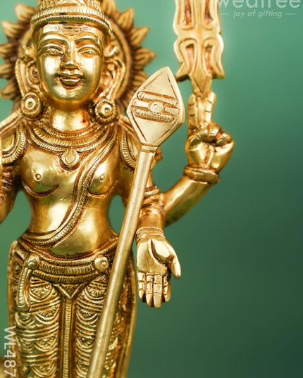 Brass Murugan with Peacock Idol - 11 inch - WL4872 Brass Figurines