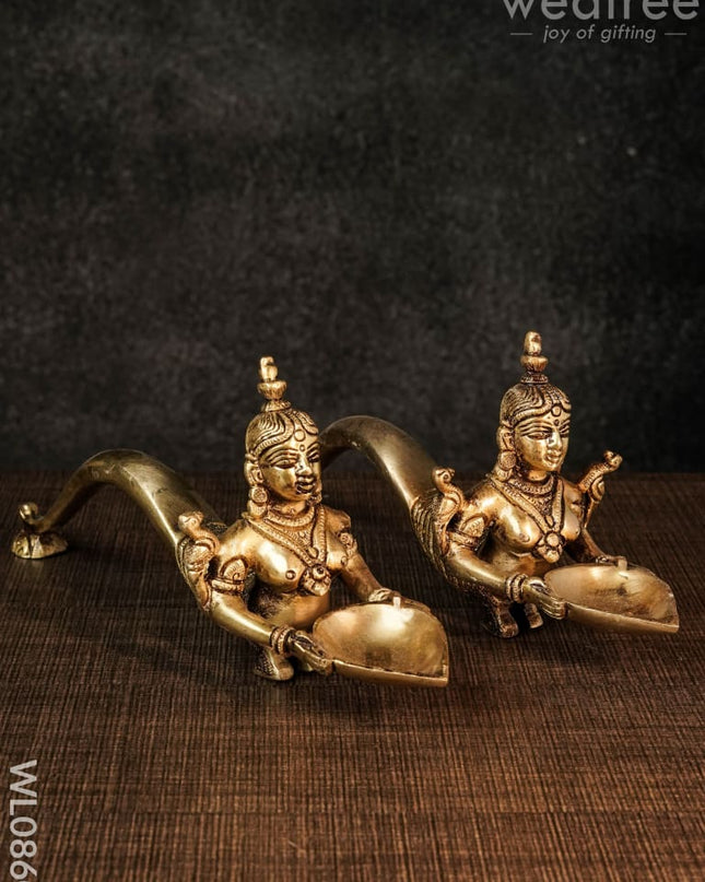 Brass Naaga Devi Diya - Wl0860