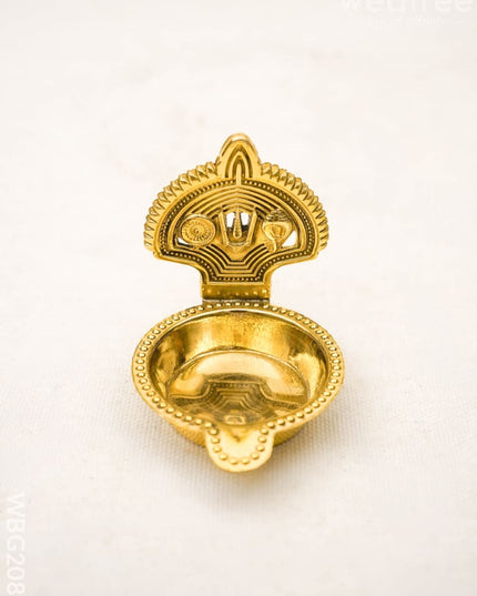 Brass Namam Diya - 2 inch - WBG2088 - Brass Diya RG