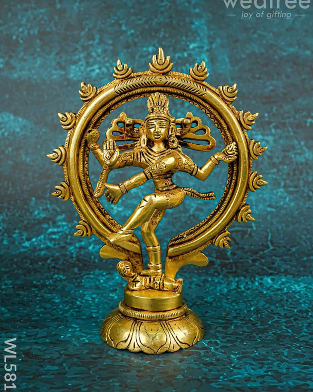 Brass Nataraja Idol - 7 inch - WL5812 - Brass Figurines