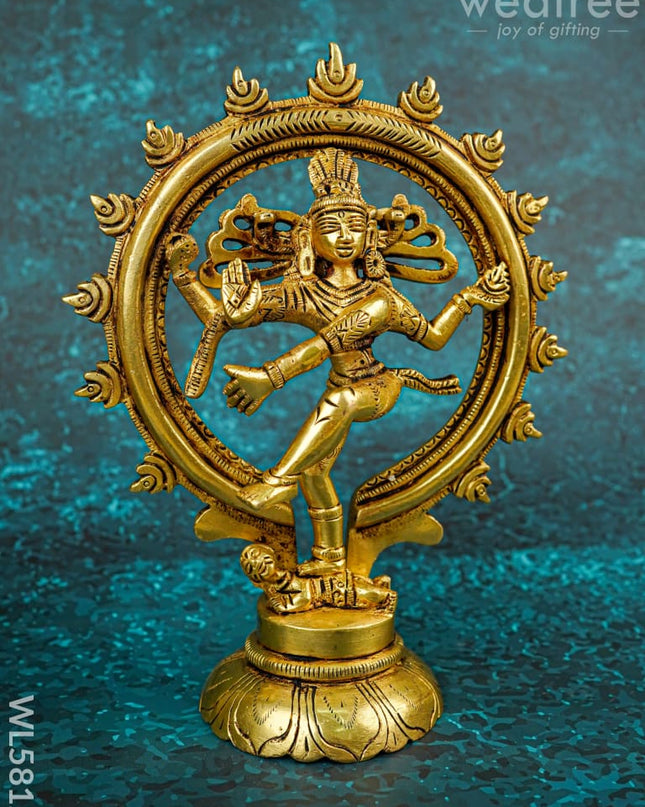 Brass Nataraja Idol - 7 inch - WL5812 - Brass Figurines