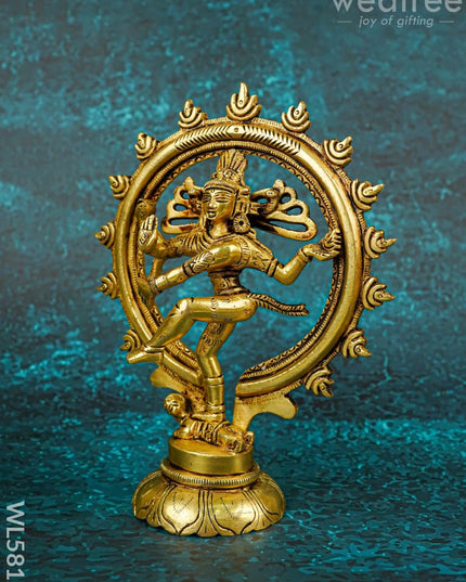 Brass Nataraja Idol - 7 inch - WL5812 - Brass Figurines