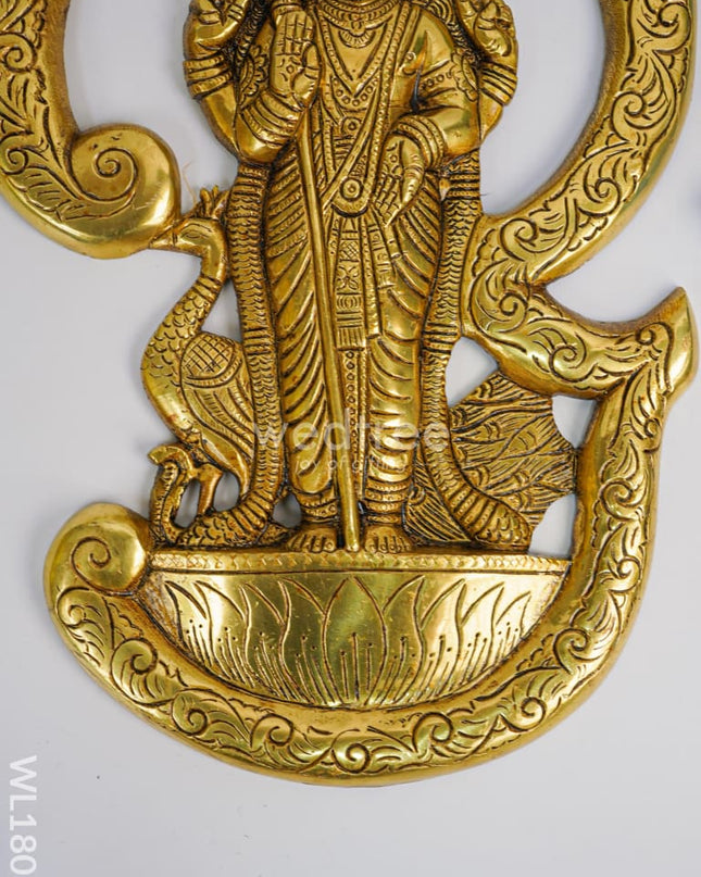 Brass Om Murugan Wall Hanging - Wl1803