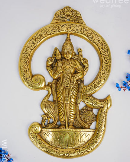 Brass Om Murugan Wall Hanging - Wl1803