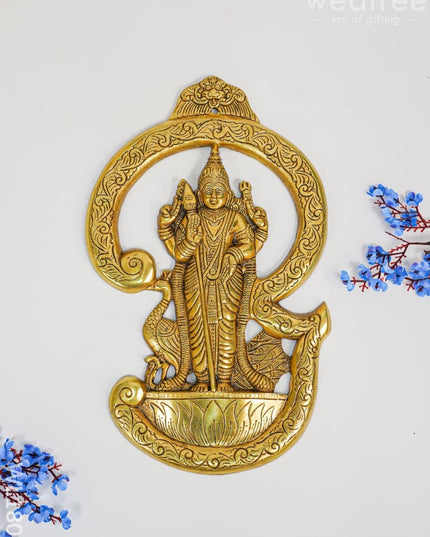 Brass Om Murugan Wall Hanging - Wl1803